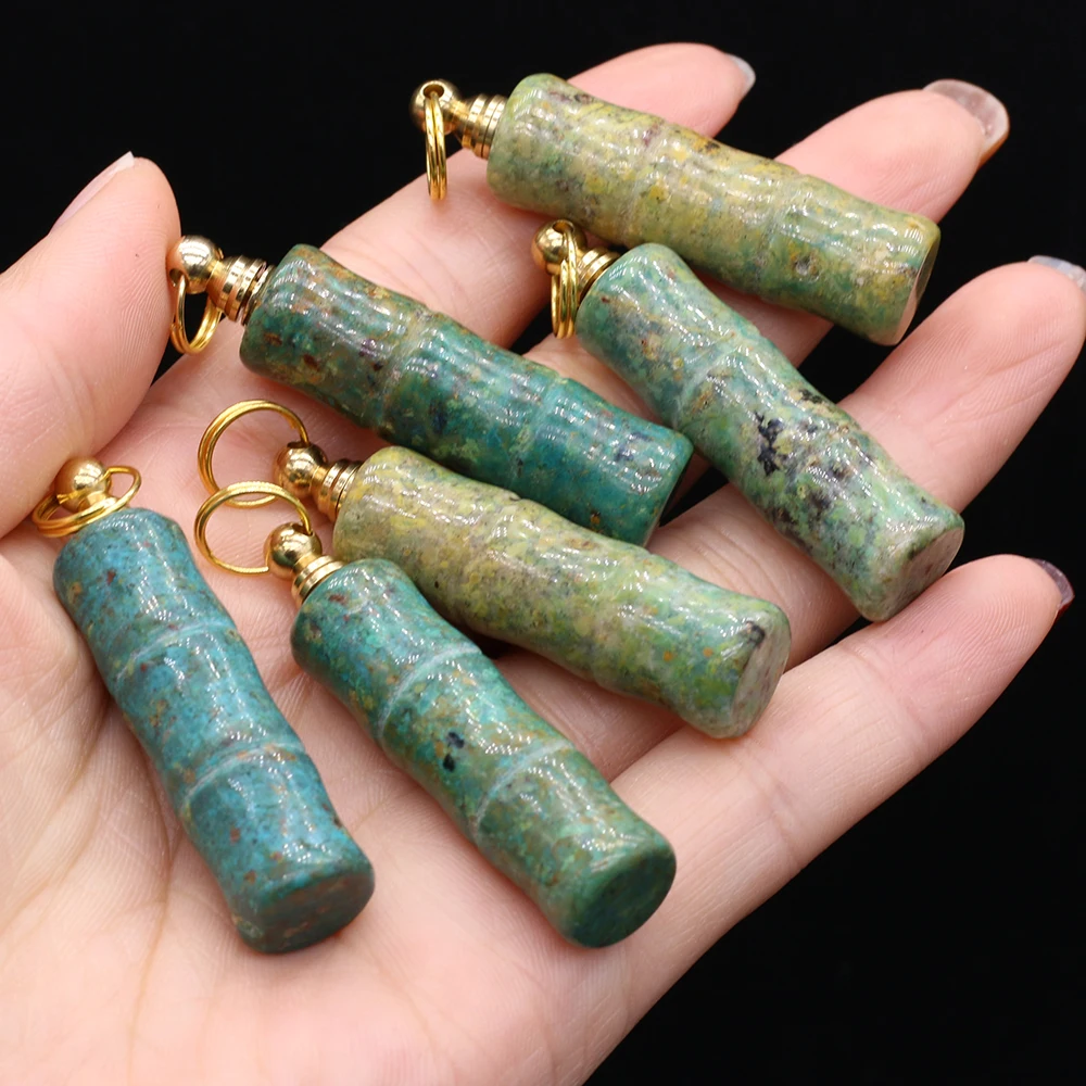 

Природный полудрагоценный камень, искусственный камень Феникс, Бамбуковая форма 11x48 мм для изготовления ювелирных изделий, ожерелья, подар...