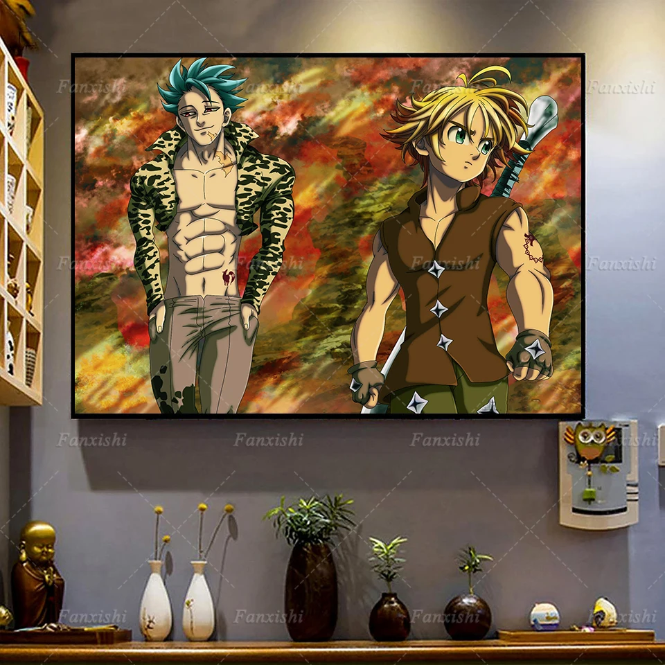 

Japan Anime Seven Deadly Sins Poster And Prints On Canvas Wall Art Picture For Living Room Cuadros Children room Decor Painting