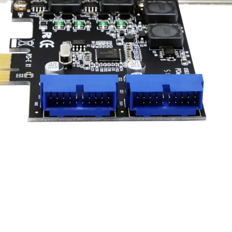 PCI Express чтобы двойной 19pin 20-контактный разъем USB 3 0 карты 5 Гбит/с высокая Скорость