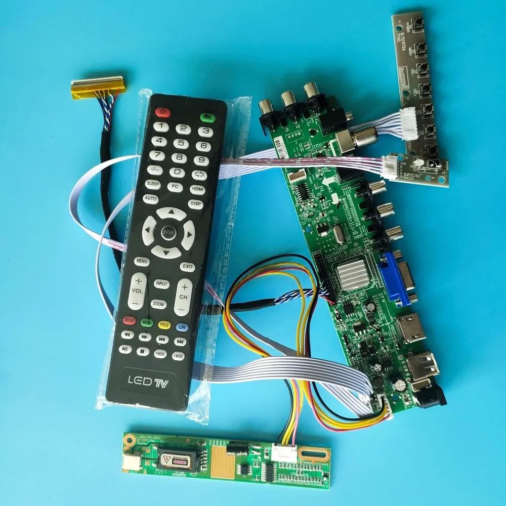 

Kit For LTN141W1-L08/LTN141W1-L09 remote DVB-T 1280X800 Digital HDMI Panel Controller board TV VGA USB AV 1 CCFL LCD 30pin 14.1"