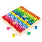99 таблица умножения Математические Игрушки Детские деревянные математические игрушки 10*10 фигурные блоки Детские Обучающие Монтессори подарки Детские игрушки