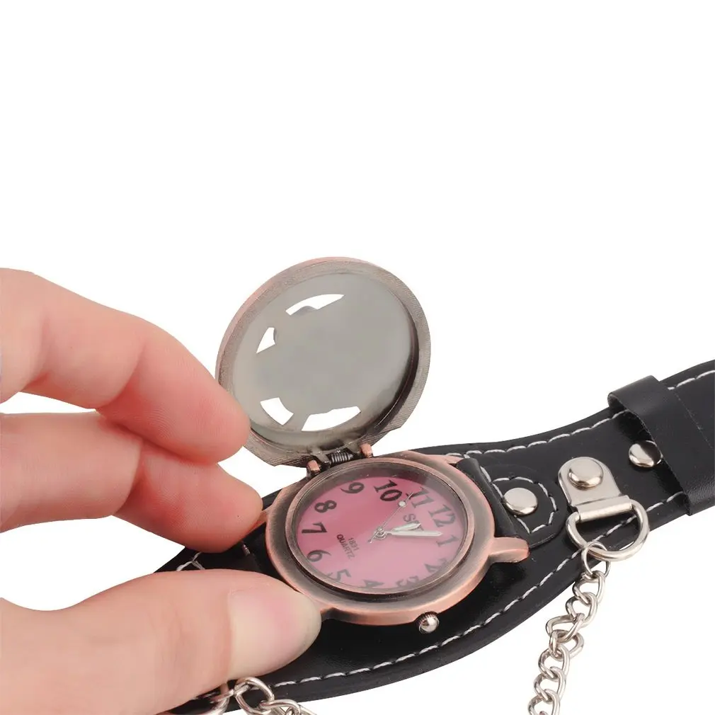 Кварцевые часы с черепами мужские Модные кожаные Наручные браслет байкерские