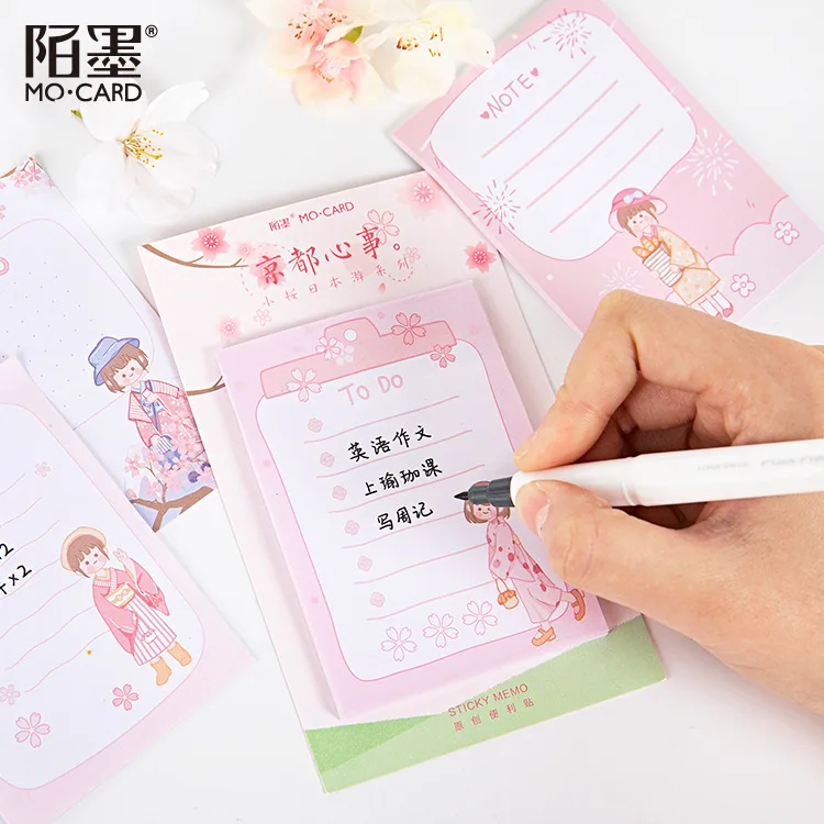 

20set/lot Memo Pads Sticky Notes Sakura Japan Tour Paper diary Scrapbooking Stickers Office School stationery Notepad