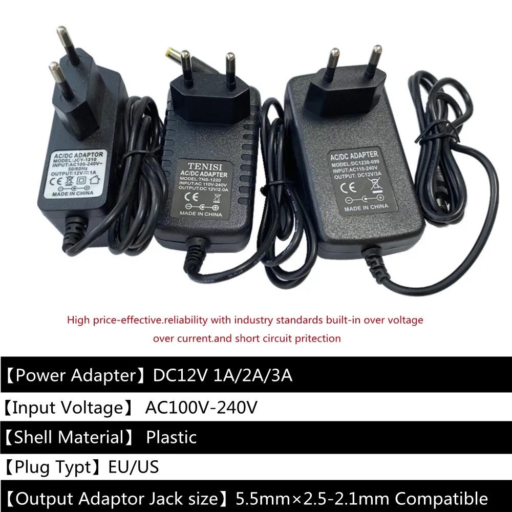 

Power Adapter DC 5V 9V 12V 24V 1A 2A 3A Adaptor 220V To 5 V 12 V Volt Charger Supply Universal Switching EU US Plug 220V To 12V