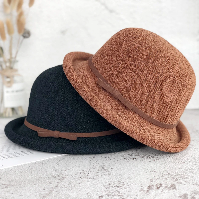 Женская дышащая шляпа с бантом на плоской подошве Пляжная соломенная Панама