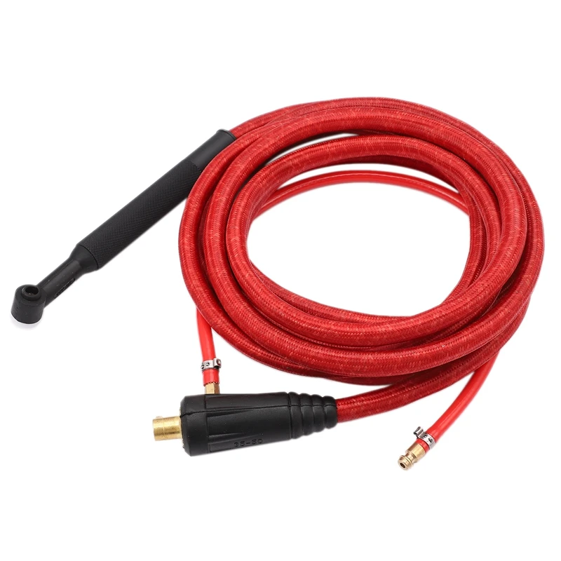 WP9F 4M Red Super Soft Hose Braided Air-Cooled Complete TIG Welding Torch 35-70 Connector | Инструменты