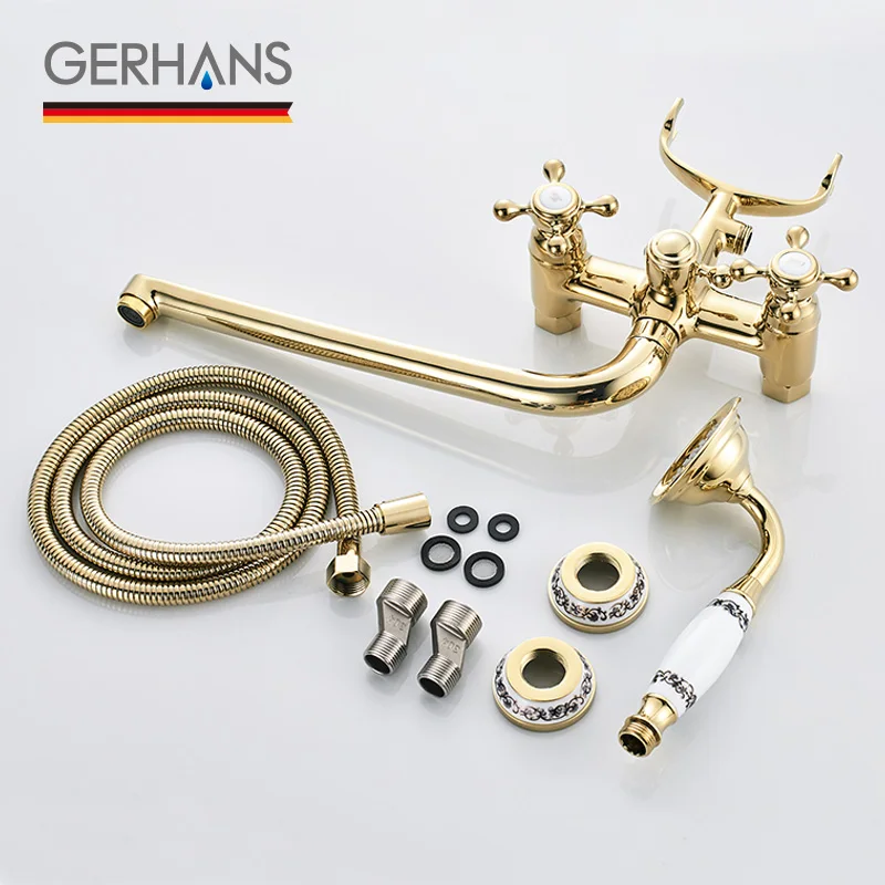 GERHANS Faucet K13101G K13101 Смеситель для ванны Цвет: Золото Хром | Обустройство дома