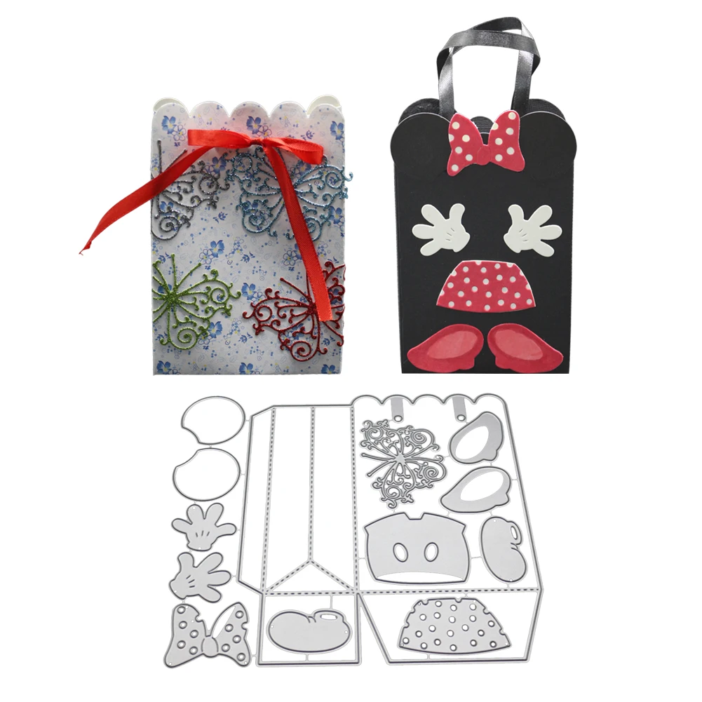 Подарочный пакет Микки из металла Вырубные штампы бабочка Рисунок трафареты