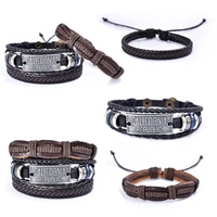 Adjustable DIY Woven Braided Rope Bracelet Custom Unisex Hand Made Friendship Bracelets Jewelry