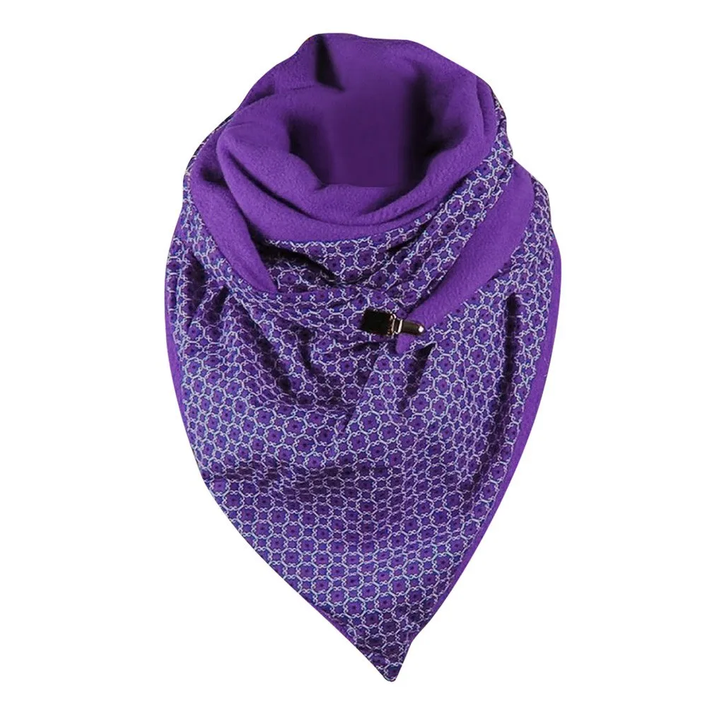 

Women Scarves Winter Warm Wraps Fashion Women Scarve Soild Dot Printing Button Soft Wrap Casual Warm Scarves Shawls Scarves 2020