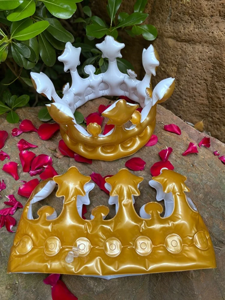 Надувная Детская Корона шапка тиара наряд игрушка на день рождения реквизит для