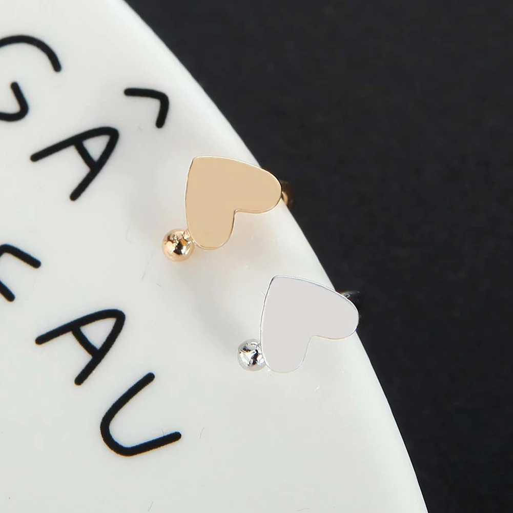 1pc Korean Lady Fashion Pendientes Heart Star Geometric Triangle Moon Ear Cuff Clip-On Earrings for Women Girl Statement Jewelry | Украшения