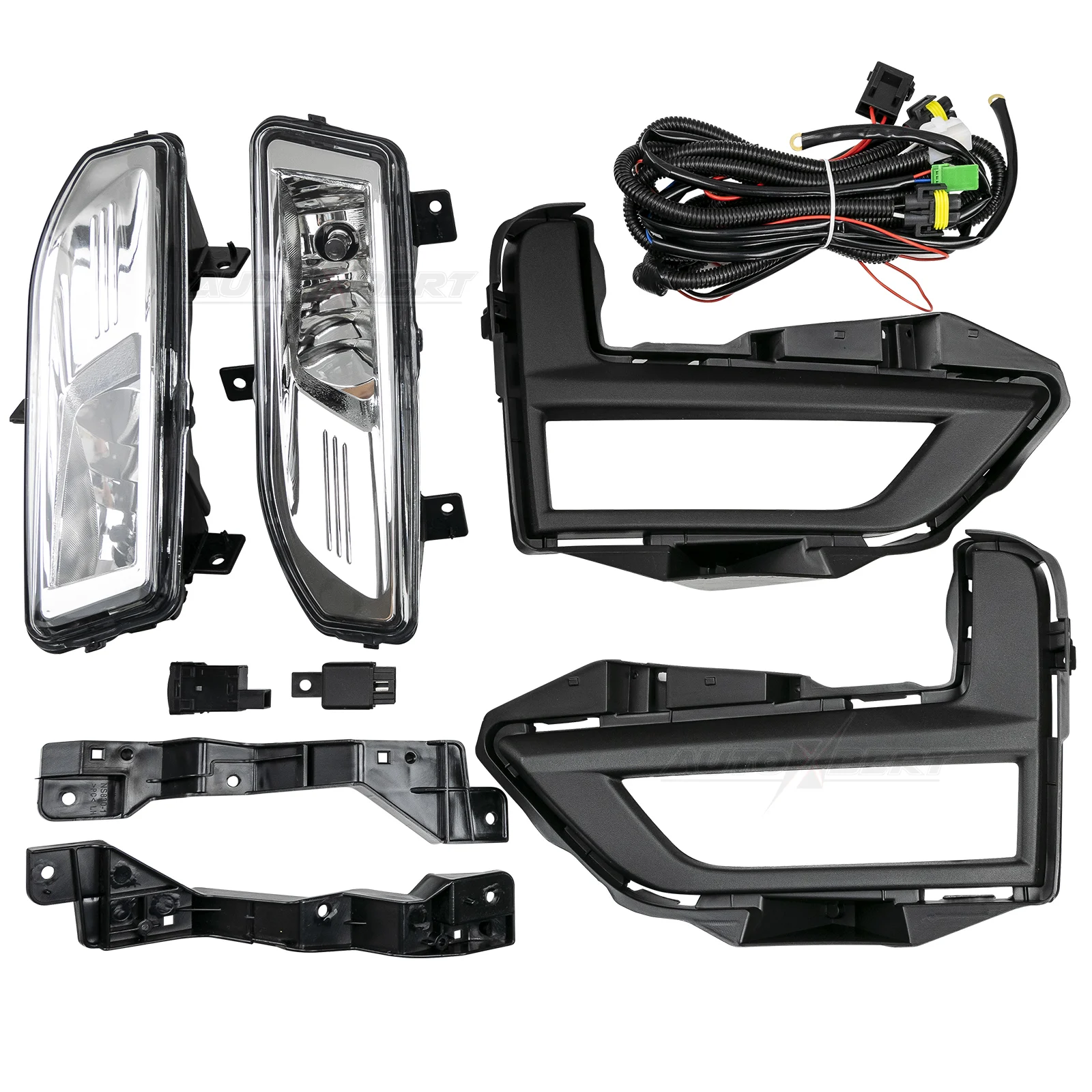 

For Nissan Rogue S SL SV X Trail 2017-2019 2020 Bumper Fog Lights Driving Lamps Kit Bezel w/Switch Assembly Pair Set Left Right