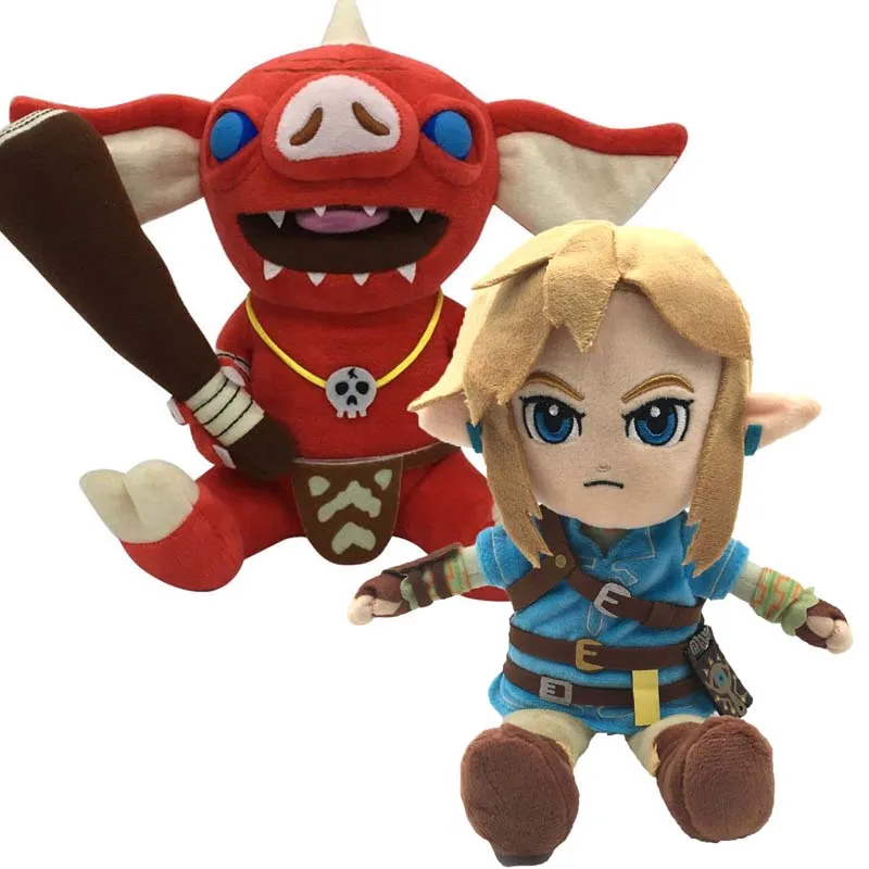 Anime Zelda Plush ตุ๊กตาของเล่นการ์ตูน Link Boy กับดาบสัตว์ Bokoblin Zelda Breath Of The Wild ตุ๊กตายัดไส้ตุ๊กตาของเล่น