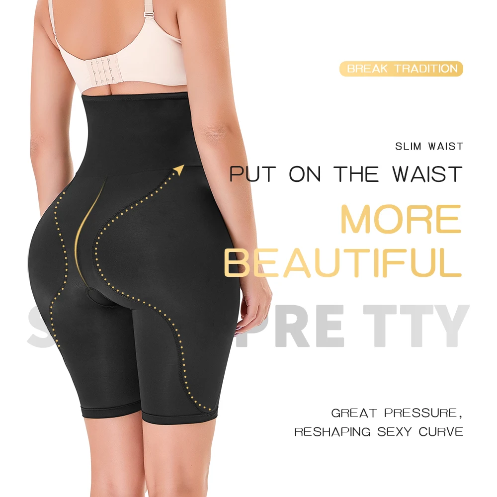 Booty Butt Lifter High Waist Trainer Thigh Women Shapewear Seamless Panties Push Up Ass Lift Hips Pads Faja Shaper Padding Pants