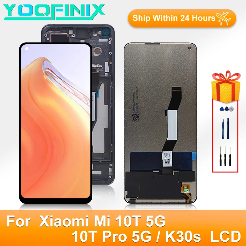 

6.67” 5G Original For Xiaomi Mi 10T Display LCD Touch Screen Digitizer Display Replacement Parts For Xiaomi K30S Mi 10T Pro LCD