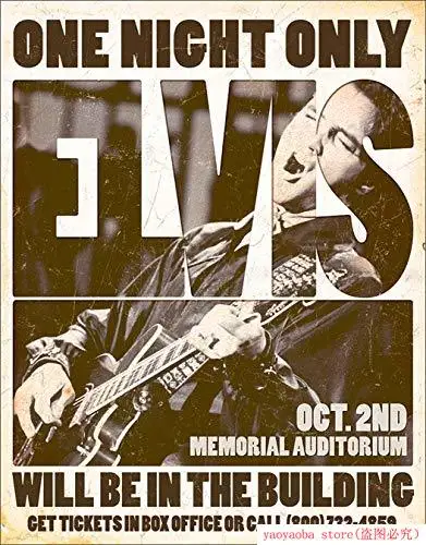 

Desperate Enterprises Elvis Presley - Own Tin Sign Metal Painting Tin Sign Wall Decor Board Retro Pub & Bar Tin Poster