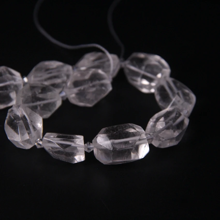 Ограненные Бусины Из Натурального кварца незакрепленные подвески для ожерелья