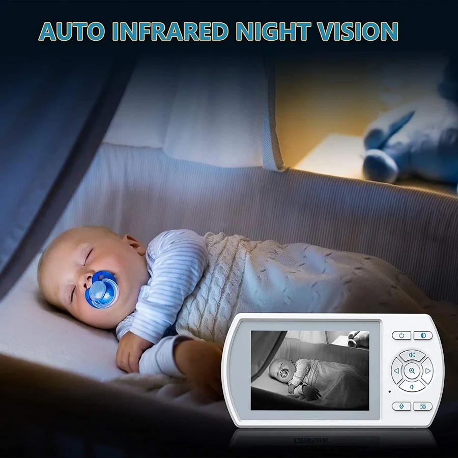 Детская камера видеонаблюдения Baba eletronics ЖК дисплей 3 5 дюйма ИК ночное видение