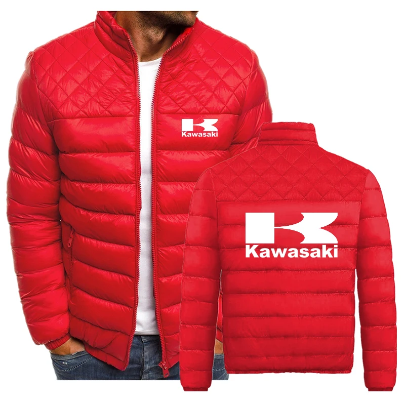 

Модные повседневные толстовки Kawasaki на молнии, мужская хлопковая одежда, зимние теплые куртки в стиле Харадзюку, мужские топы с воротником-с...