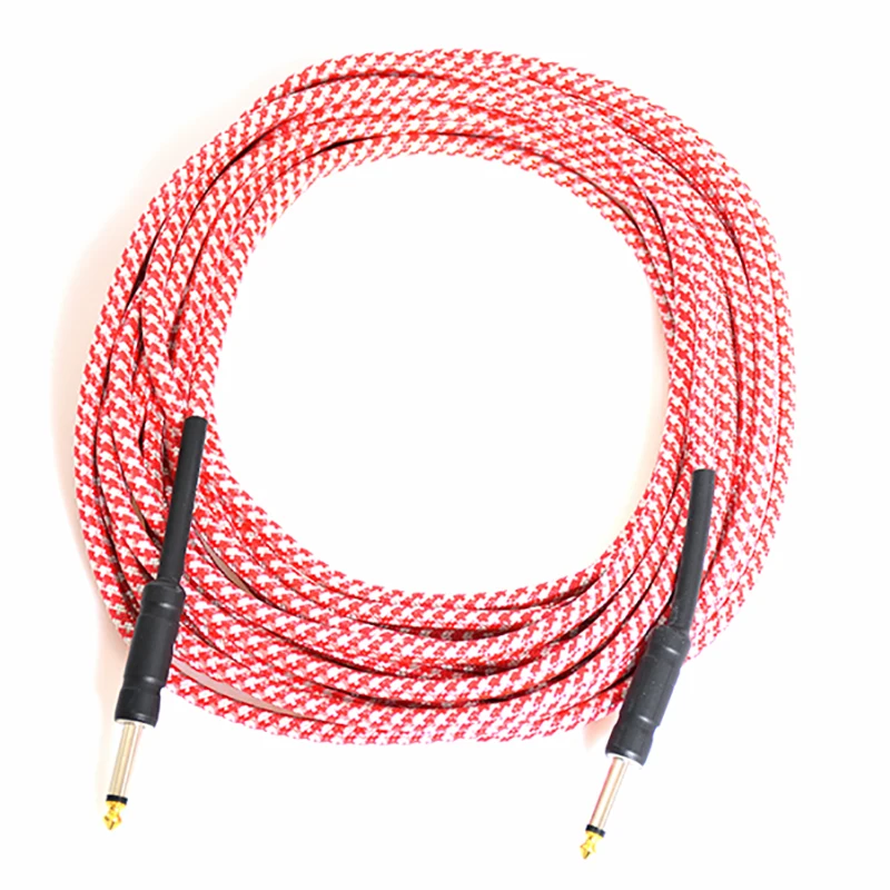 Кабель шумоподавляющий для гитары с цветной оплеткой 3/6/10/15 / 20 метров|Детали и