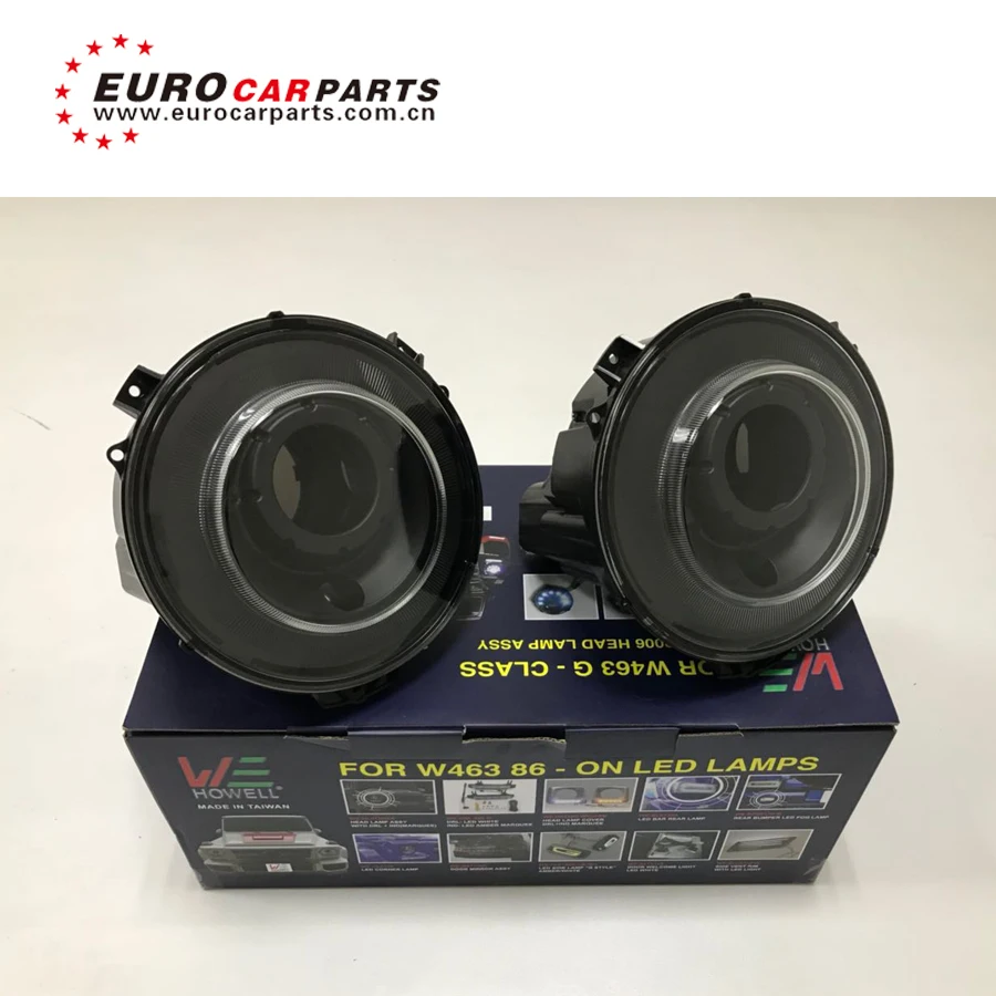 Светодиодный налобный фонарь G63 серебристый и черный для класса G w463 G65 G500 G400