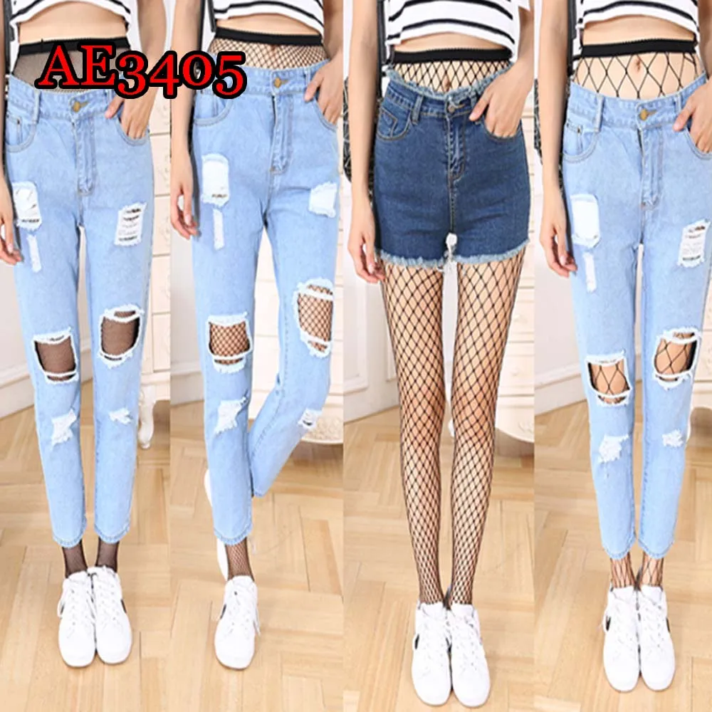 

Sexy Pantyhose Black Mesh Stockings Jeans Stretch Bottoming Stocking Fishnet Stockings Tights Punky AE3405