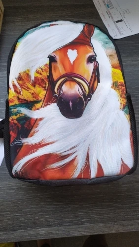 Horse 3D Printing Women Children Backpacks Pencil Bag 3Pcs/set Portfolio School Bags For Boys Girls Bookbag Satchel