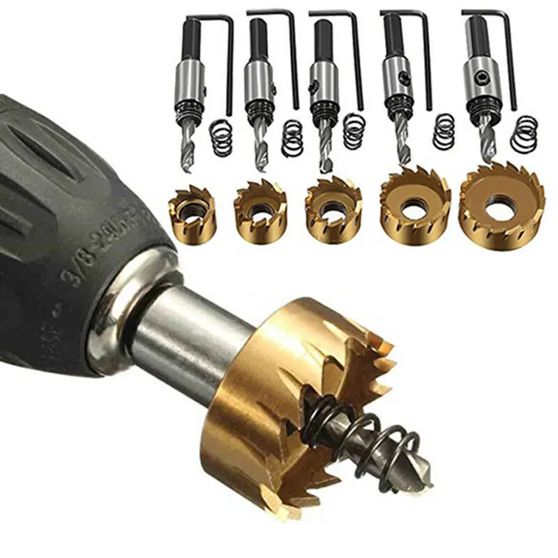 5 шт. титановые высокоскоростные стальные сверла для отверстий набор сверл из