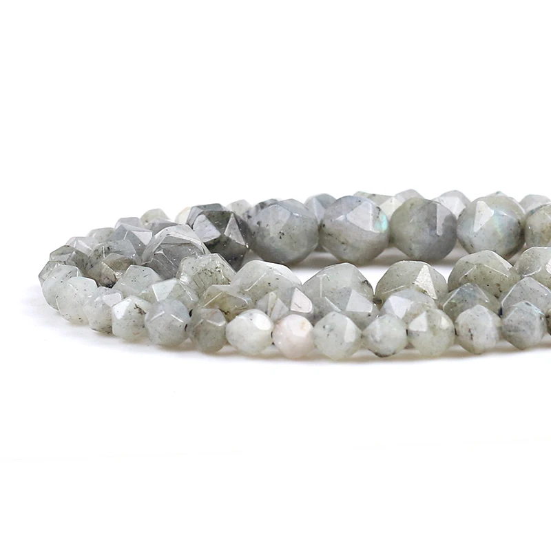 Natural Light Flash Stone Split Surface Faceted Loose Spacer Beads 15''Strand 6/8/10mm For Jewelry Making DIY Bracelet | Украшения