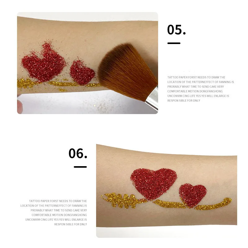 

Glitter Tattoo Kits 24 Color 69 Templates Flash Diamond Flash for Temporary Tattoo Set Kids Face Body Painting Art Tools