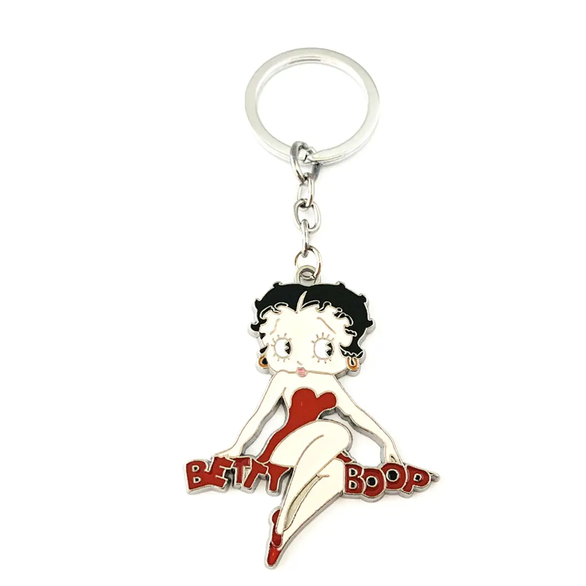 

2020 New Kawaii Red Betty Keychain Cosplay Metal Cartoons Fashion Jewelry Woman/Boy Gift