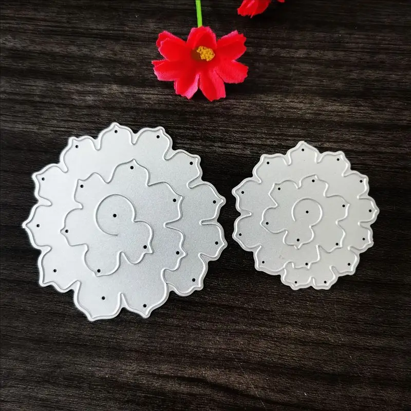 

3D Rose Flower Frame Craft Dies Metal Cutting Dies Stencil for DIY Scrapbooking Photo album Paper Card Making Decorative