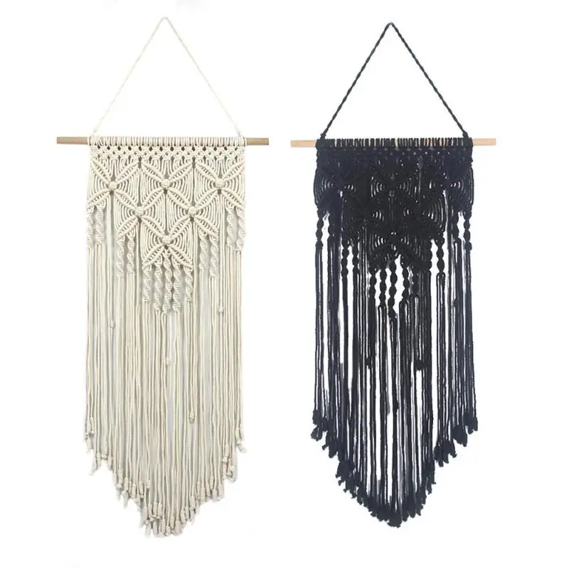 Хлопчатобумажная пряжа макраме настенный гобелен с изображением бабочек