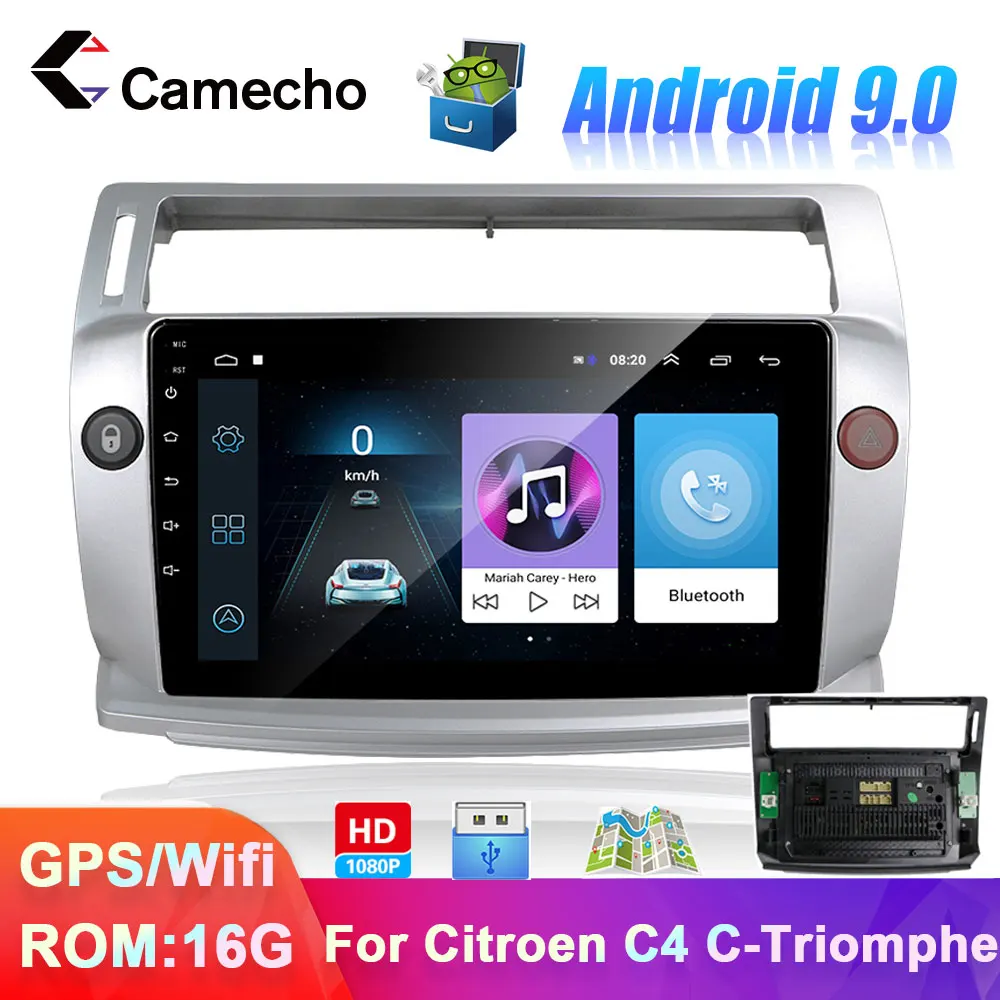 Camecho автомобильное радио 2 Din Android 9 0 Автомобильный мультимедийный плеер Bluetooth 2din