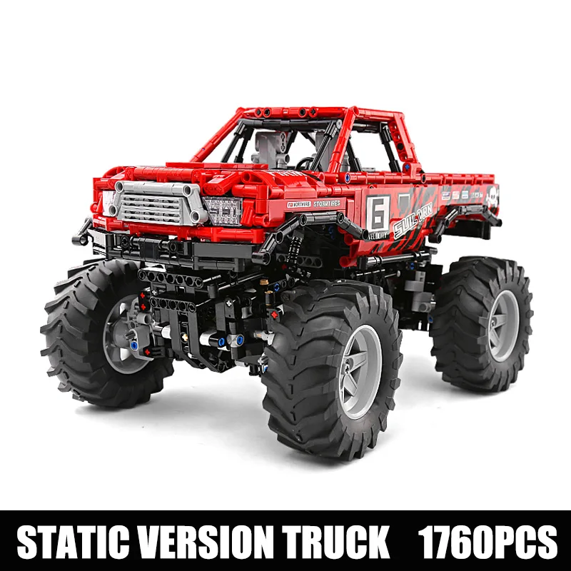 without motor Серия Technic, Совместимая модель 29256 Toyotas Hilux, 4X4, внедорожная модель Vehile, строительные блоки, блоки для детей, рождественский подарок, игрушка - Цвет: without motor