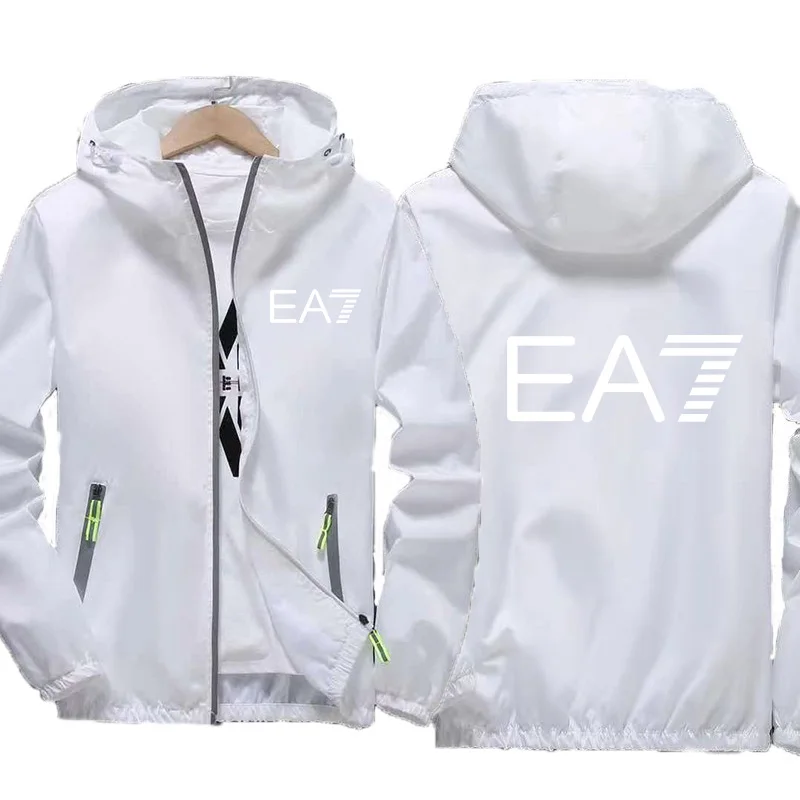 

2021 spring and summer new luminous men's street Hoodie Hoodie zipper thin jacket men's casual jacket s-7xl