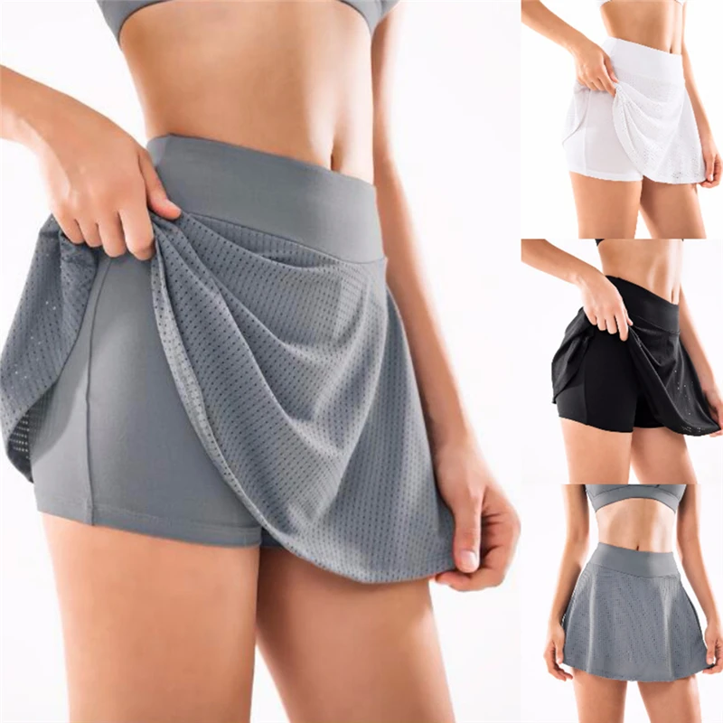 

Women Active Skorts Quick Dry Female Running Tennis Skirt With Shorts Inner Lightweight Workout Sports Shorts Tennis Skorts