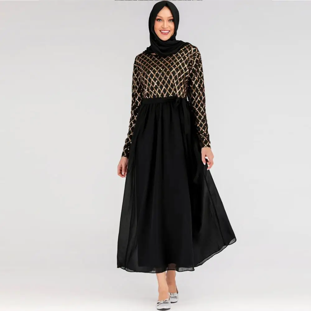 Модные мусульманские платья и абайя для женщин длинная мусульманская одежда с