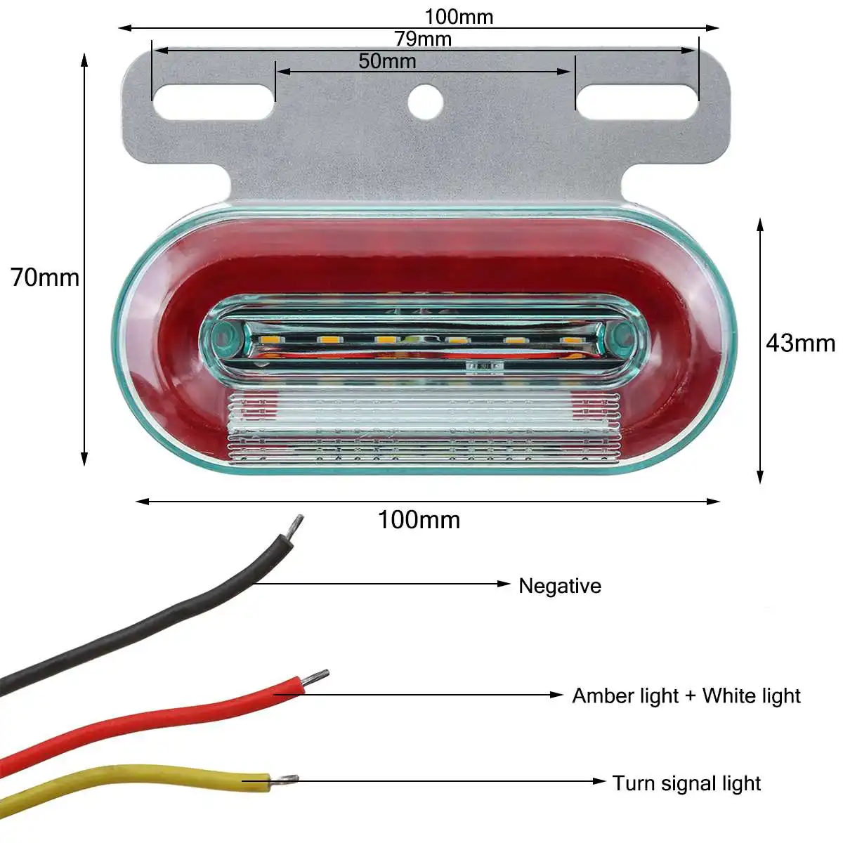 

10pcs 24V 12 LED Car Truck Side Marker Light External Lights Signal Indicator Lamp Warning Tail Light Red 3 Modes Trailer Lorry