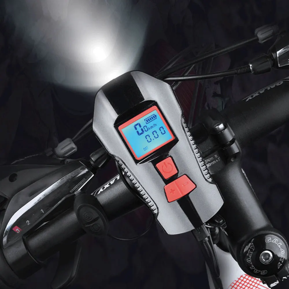 3 в 1 светильник для горного велосипеда USB зарядка Передний фонарь руля