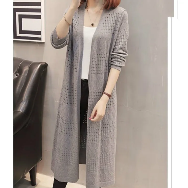 Женский свитер с длинным рукавом однотонный Повседневный облегающий кардиган