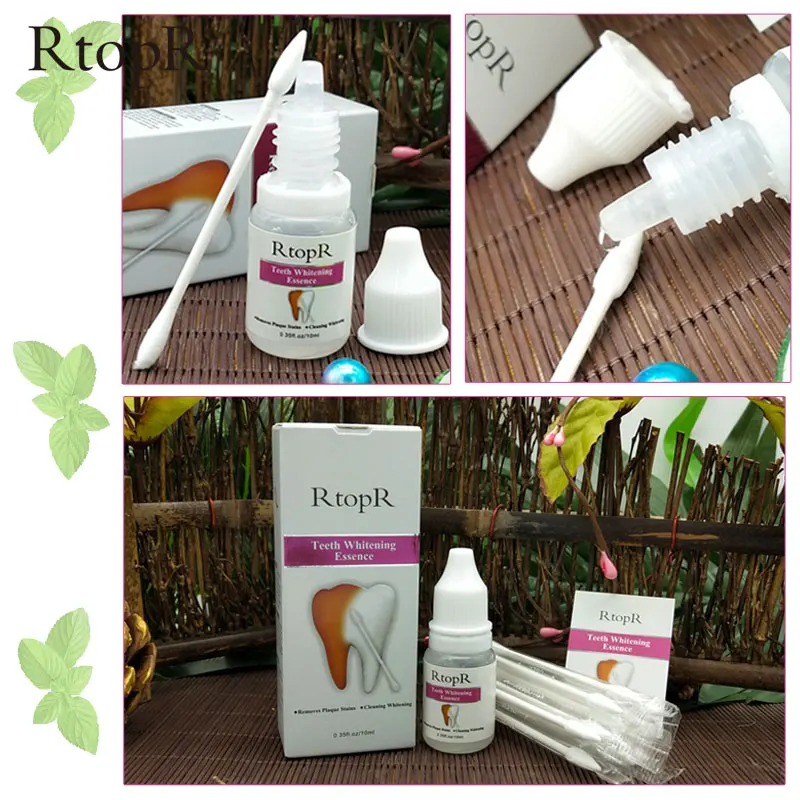 Отбеливающий зубной налет RtopR эссенция для удаления пятен желтого цвета зубов
