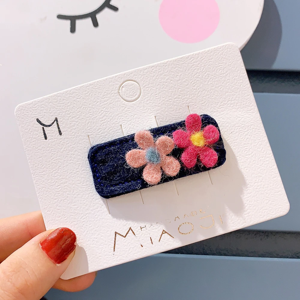 Новый Дизайн детских планшетов с двумя цветами заколки для волос прямоугольные