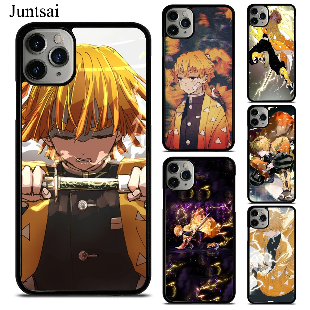Чехол Zenitsu Kimetsu no yaiba для iPhone X XS Max XR 7 8 SE 2020 6S Plus 5 12 Mini 11 Pro Max|Бамперы| |