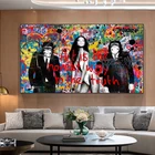 БОЛЬШИЕ ХУДОЖЕСТВЕННЫЕ плакаты Бэнкси, забавные картины с обезьянами и девушками, холст с граффити, настенные картины для современное оформление помещения