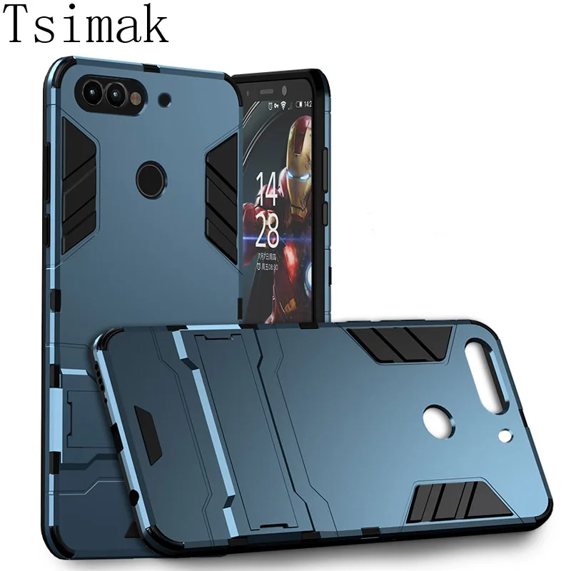 Армированный чехол для huawei Y3 Y5 Y6 Pro Y7 Y9 Prime крышка силиконовый резиновый противоударный Твердый чехол для телефона на заднюю панель