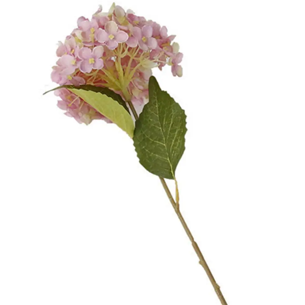 

1 Bouquet Faux Artificial Silk Flower Hydrangea Leaves Wedding Party Decor Craft Simulation Flower Modern Home Decor For Wedding