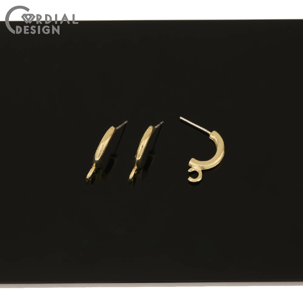 

Cordial Design 100Pcs 7*17MM Earrings Accessories/Earrings Stud/Hooks Shape/DIY Making/Hand Made/Jewelry Findings & Components