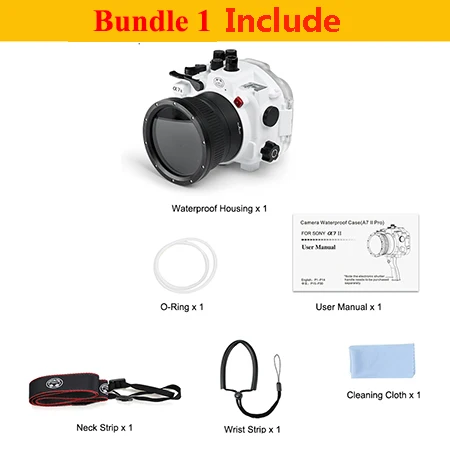 only white case Seafrogs A7 II Pro 40 м/130 футов подводный водонепроницаемый корпус чехол для sony A7 II A7R II A7S II поддержка 28-70 мм объектив с ручкой - Цвет: only white case
